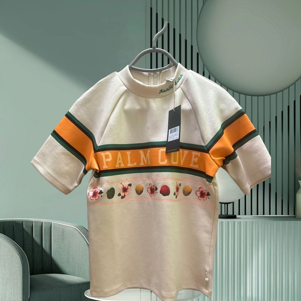 SCOTCH  & SODA MAISON SCOTCH- Cream and Orange Top size S